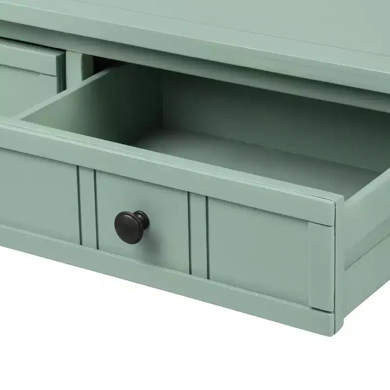 Consolle rustica dal design tradizionale con due cassetti e ripiano inferiore
