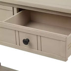 Consolle rustica dal design tradizionale con due cassetti e ripiano inferiore