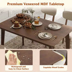 Tavolo da pranzo in legno stile rustico e 4 sedie imbottite