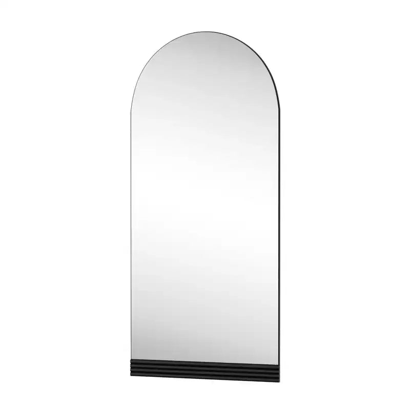 Specchio a figura intera nero con cornice ad angolo retto in legno 180x80x2cm (senza supporto)