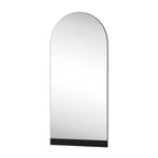 Specchio a figura intera nero con cornice ad angolo retto in legno 180x80x2cm (senza supporto)