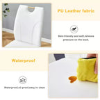 Sedie da Pranzo in PU Bianco con Gambe in Metallo Dorato - Eleganti e Versatili (Set da 6)