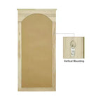 Specchio a figura intera in legno massello con intaglio a fiori di ciliegio - 180x90x4cm (Supporto non incluso)