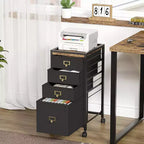 Schedario Mobile, Organizer Portaoggetti con Cassetti in Tessuto, Cassettiera Schedario da Scrivania per Ufficio Domestico