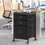 Schedario Mobile, Organizer Portaoggetti con Cassetti in Tessuto, Cassettiera Schedario da Scrivania per Ufficio Domestico