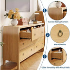 Cassettiera a 6 cassetti, organizer contenitore con robusta maniglia in metallo, porta TV per TV da 55 pollici, cassettiera per soggiorno, corridoio, armadio