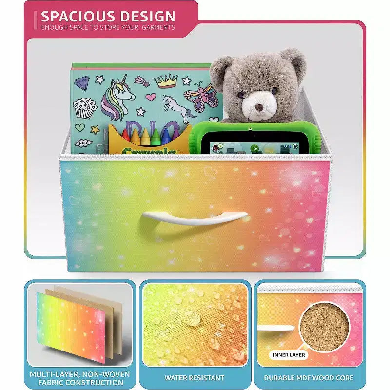 Cassettiera a 8 cassetti - Unità contenitore con struttura in acciaio, piano in legno, cassetti in tessuto - per camera da letto, armadio, ufficio e altro ancora