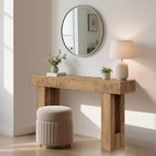 Consolle in rovere rustico da 63 pollici, tavolo da ingresso stretto in stile rustico con ripiano aperto per soggiorno, corridoio, retro divano