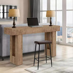Consolle in rovere rustico da 63 pollici, tavolo da ingresso stretto in stile rustico con ripiano aperto per soggiorno, corridoio, retro divano
