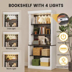 Dispensa da cucina con illuminazione a LED e vani portaoggetti superiori, adatta per sale da pranzo e soggiorni.