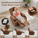 Poltrona Reclinabile, Poltrona Reclinabile Girevole a 360° per Adulti, per Soggiorno, Camera da Letto, Casa