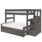 Letto a Castello Moderno a Due Letti con Scala e Letto Estraibile