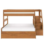 Letto a Castello Moderno a Due Letti con Scala e Letto Estraibile