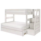 Letto a Castello Moderno a Due Letti con Scala e Letto Estraibile