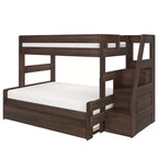 Letto a Castello Moderno a Due Letti con Scala e Letto Estraibile