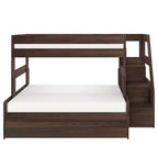 Letto a Castello Moderno a Due Letti con Scala e Letto Estraibile