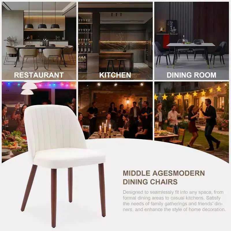 Sedie da pranzo in legno, sedia da pranzo laterale moderna in tessuto, imbottita, per cucina, sala da pranzo, ristorante