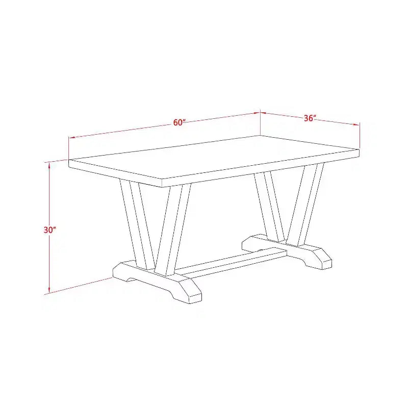 Tavolo da Pranzo Rettangolare con Piano in Legno Massello Finitura Rovere Naturale e 4 Sedie Imbottite (5 Pezzi)