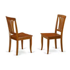 Set da pranzo 3 pezzi con piano in legno massello finitura marrone sella - 4 posti a sedere