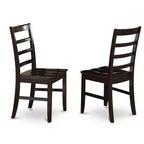Tavolo da pranzo (3 pezzi) con piano in legno massello finitura Cappuccino