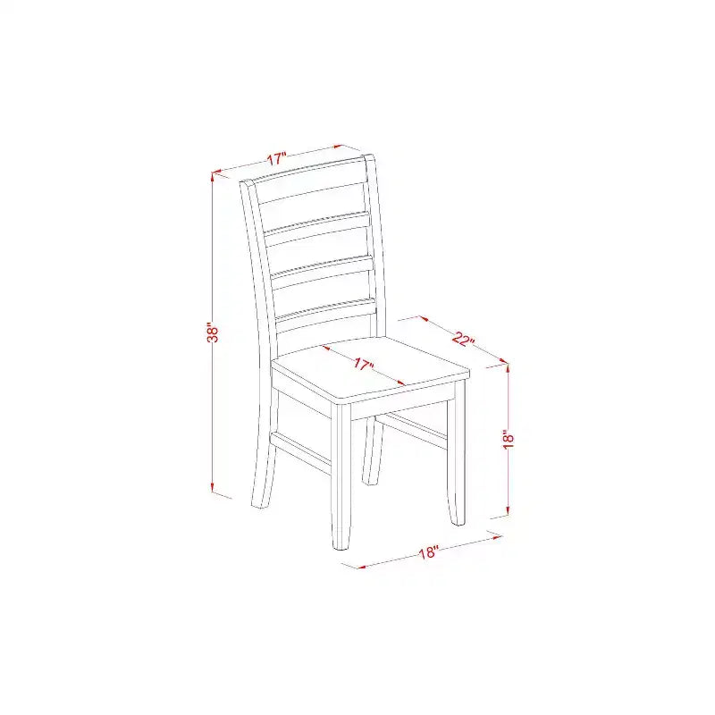 Tavolo da pranzo (3 pezzi) con piano in legno massello finitura Cappuccino