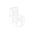 Tavolo da pranzo (3 pezzi) con piano in legno massello finitura Cappuccino