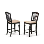 Set da pranzo altezza bancone - Tavolo e sedie da pub 3 pezzi - Set da cucina - 36x36 pollici - Finitura Black Cherry