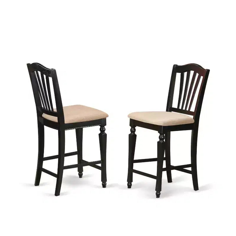 Set da pranzo altezza bancone - Tavolo e sedie da pub 3 pezzi - Set da cucina - 36x36 pollici - Finitura Black Cherry