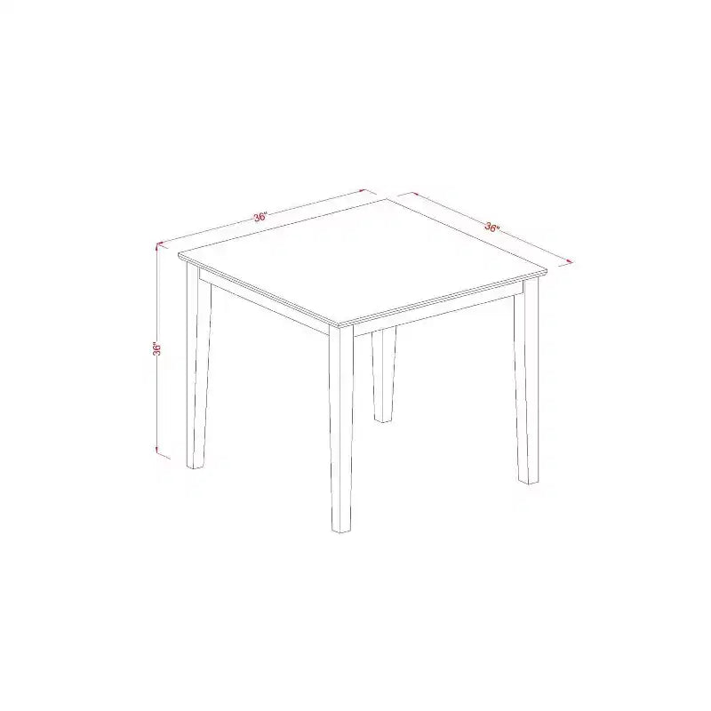Set da pranzo altezza bancone - Tavolo e sedie da pub 3 pezzi - Set da cucina - 36x36 pollici - Finitura Black Cherry