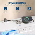 Comò lungo per camera da letto con 10 cassetti in tessuto e presa di corrente e luce LED, mobile TV per TV da 65-75 pollici