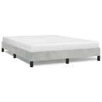 Giroletto in velluto grigio chiaro, legno ingegnerizzato, compensato Queen