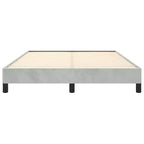 Giroletto in velluto grigio chiaro, legno ingegnerizzato, compensato Queen