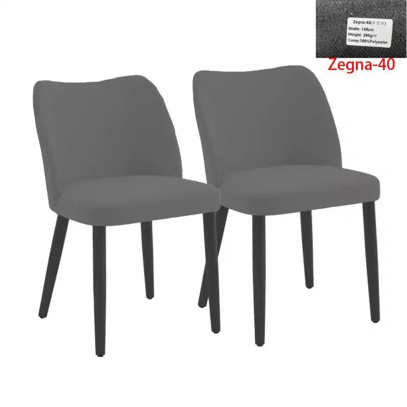 Sedie da pranzo imbottite sottili con schienale a cuore, set da 2 – morbida imbottitura e gambe in legno massello,