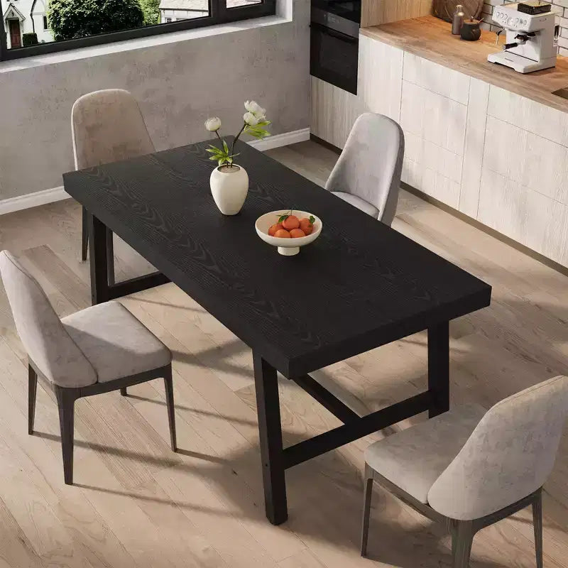 Tavolo da pranzo industriale con struttura in metallo, tavolo lungo da cucina per sala da pranzo o cucina