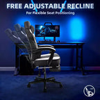 Sedie da gaming per adulti con poggiapiedi, schienale alto, con supporto lombare massaggiante, sedie da computer girevoli a 360° regolabili in altezza