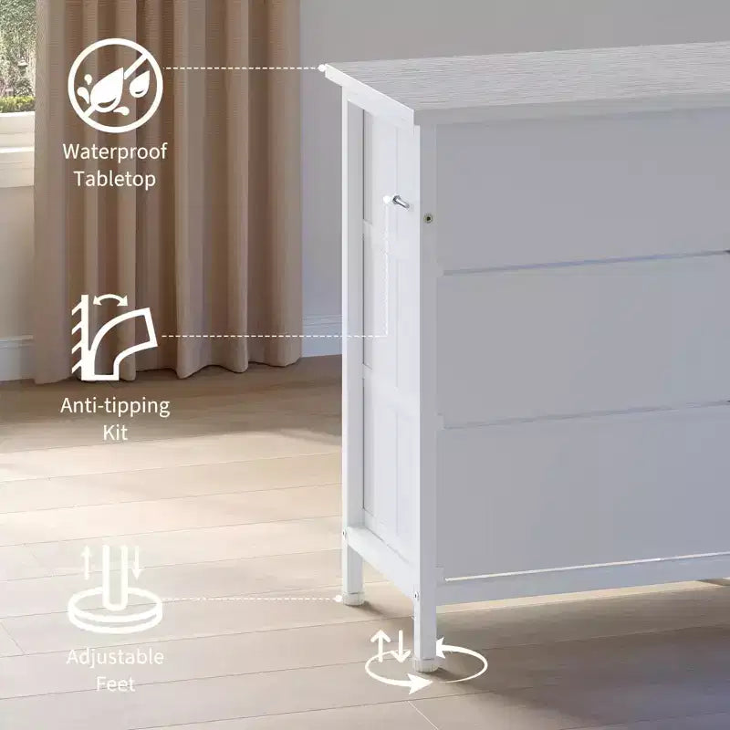 Comò nero da 70" con 13 cassetti in tessuto e luci a LED, cassettiera larga con struttura in metallo per camera da letto e soggiorno