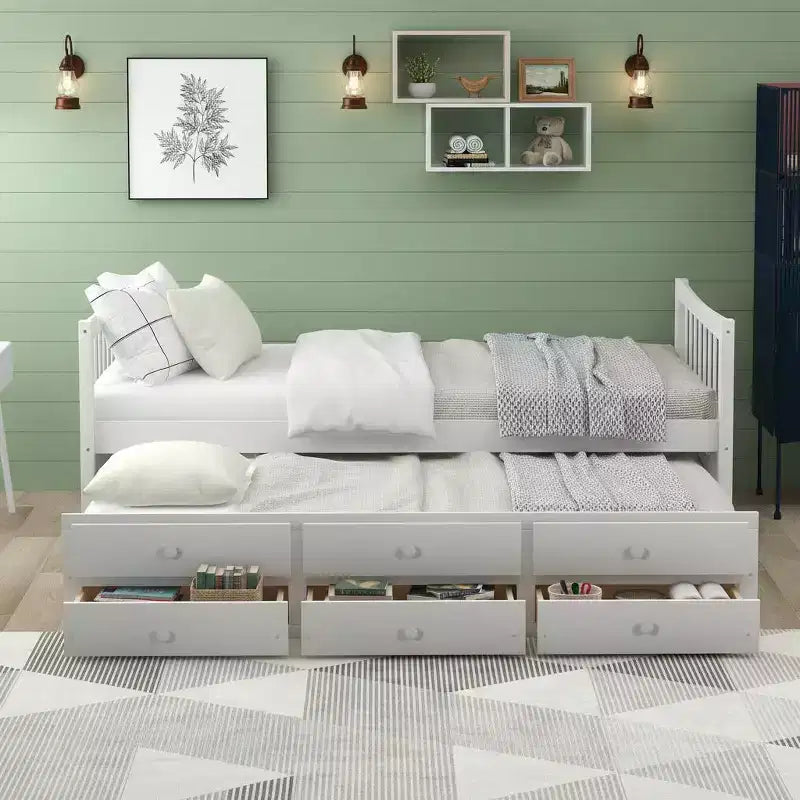Divano letto singolo e matrimoniale con letto estraibile e cassetti contenitore