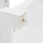 Caitlyn Isola Cucina Piano in Legno Bianco/Marrone Scuro - Contenitore, Gambe Tornite, Ripiani Fissi