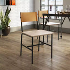 2pk Boulevard Caf Dining Chairs Metal and Faux Leather - Sauder