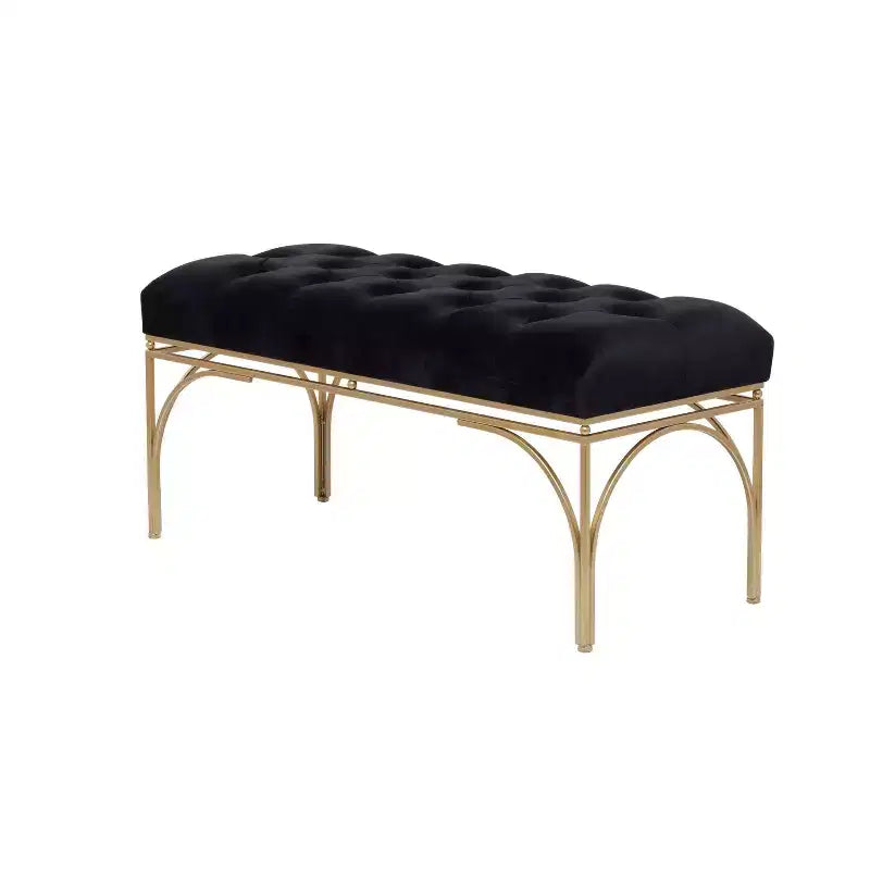 Panca rettangolare in velluto Glam