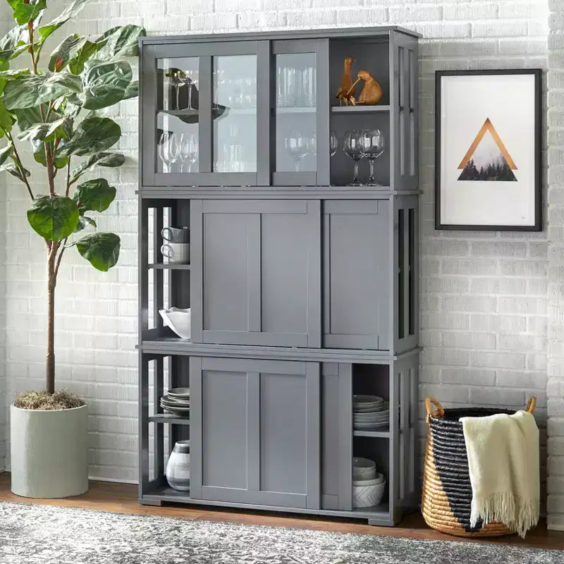 Armadietto impilabile Pacific Modular Design con ante scorrevoli