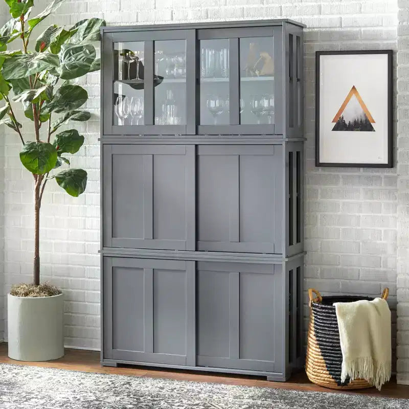 Armadietto impilabile Pacific Modular Design con ante scorrevoli