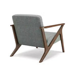 Poltrona decorativa imbottita con struttura in legno MCM Wide Grove da 30