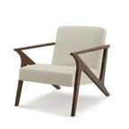 Poltrona decorativa imbottita con struttura in legno MCM Wide Grove da 30