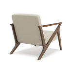 Poltrona decorativa imbottita con struttura in legno MCM Wide Grove da 30