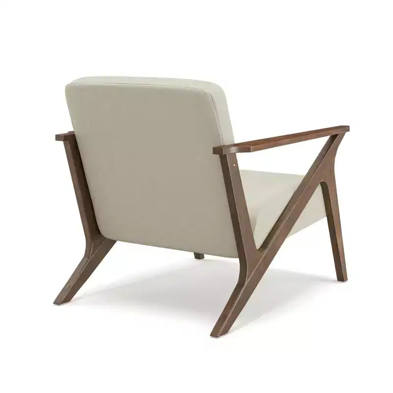 Poltrona decorativa imbottita con struttura in legno MCM Wide Grove da 30