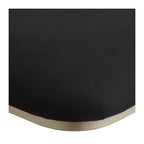 Sgabello da bar girevole in metallo color oro champagne alto 73,6 cm, moderno di metà secolo con cuscino nero, schienale e poggiapiedi per bancone o isola della cucina