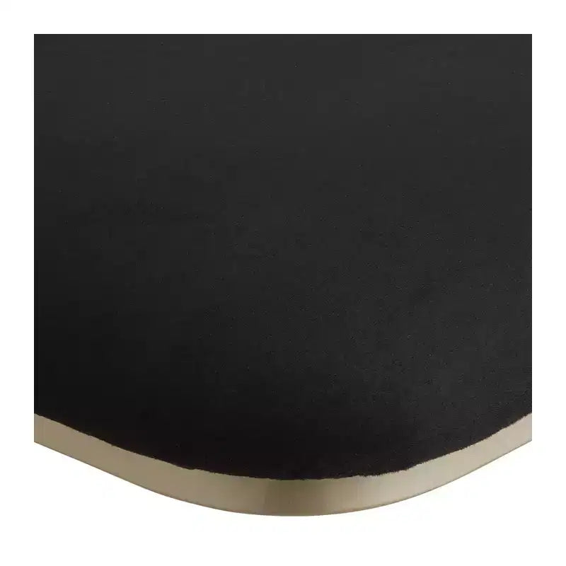 Sgabello da bar girevole in metallo color oro champagne alto 73,6 cm, moderno di metà secolo con cuscino nero, schienale e poggiapiedi per bancone o isola della cucina