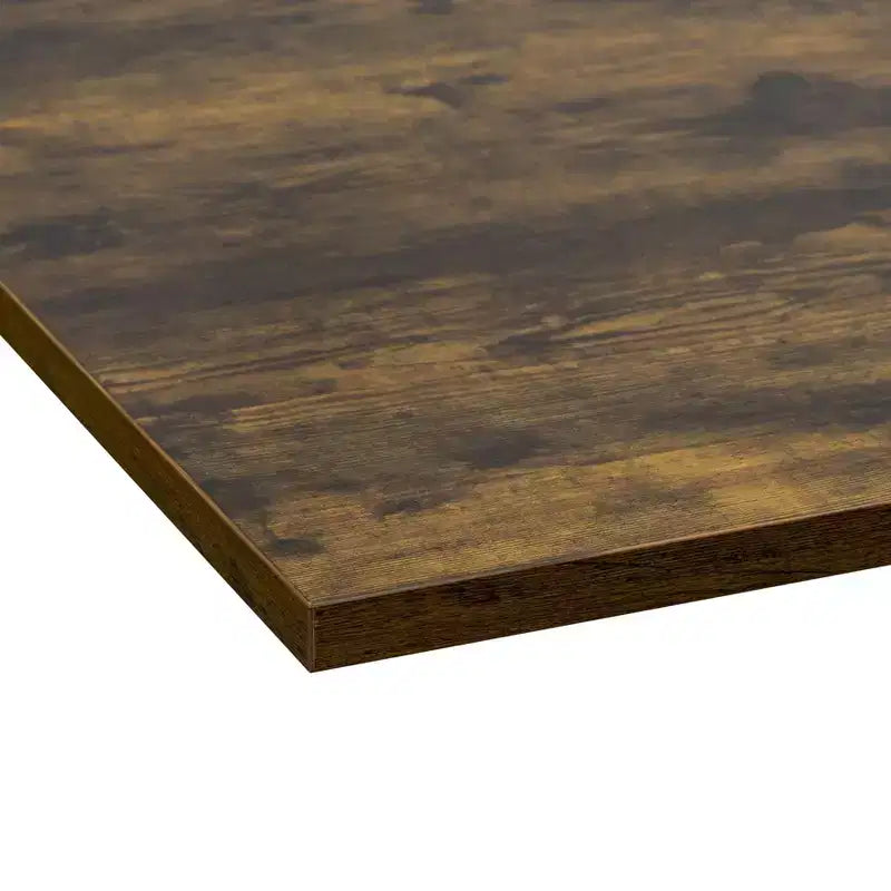 Scrivania elettrica sit-stand con doppio motore e piano d'appoggio - Nero / Rovere